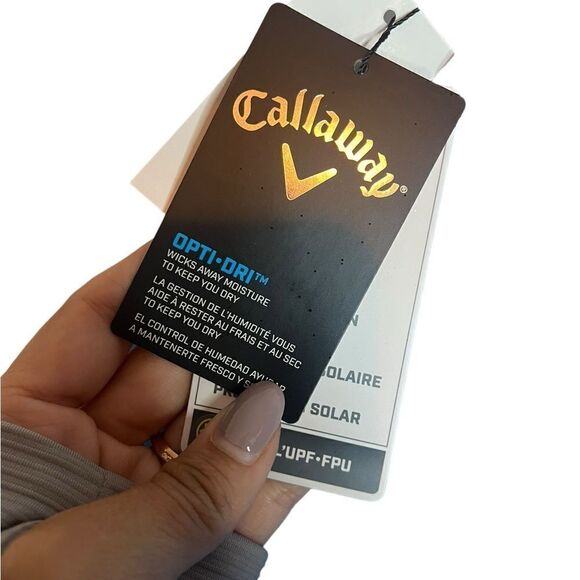 NWT CALLAWAY GOLF OPTI-DRI SUN PROTECTION POLO IN BLUE WOMENS SIZE MEDIUM - Picture 10 of 11